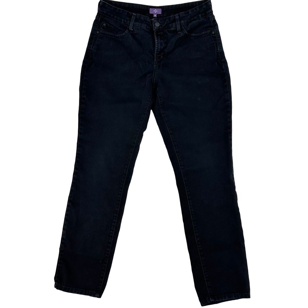 NYDJ Womens Lift Tuck Technology Black Mid Rise Legging Jeans Size 10